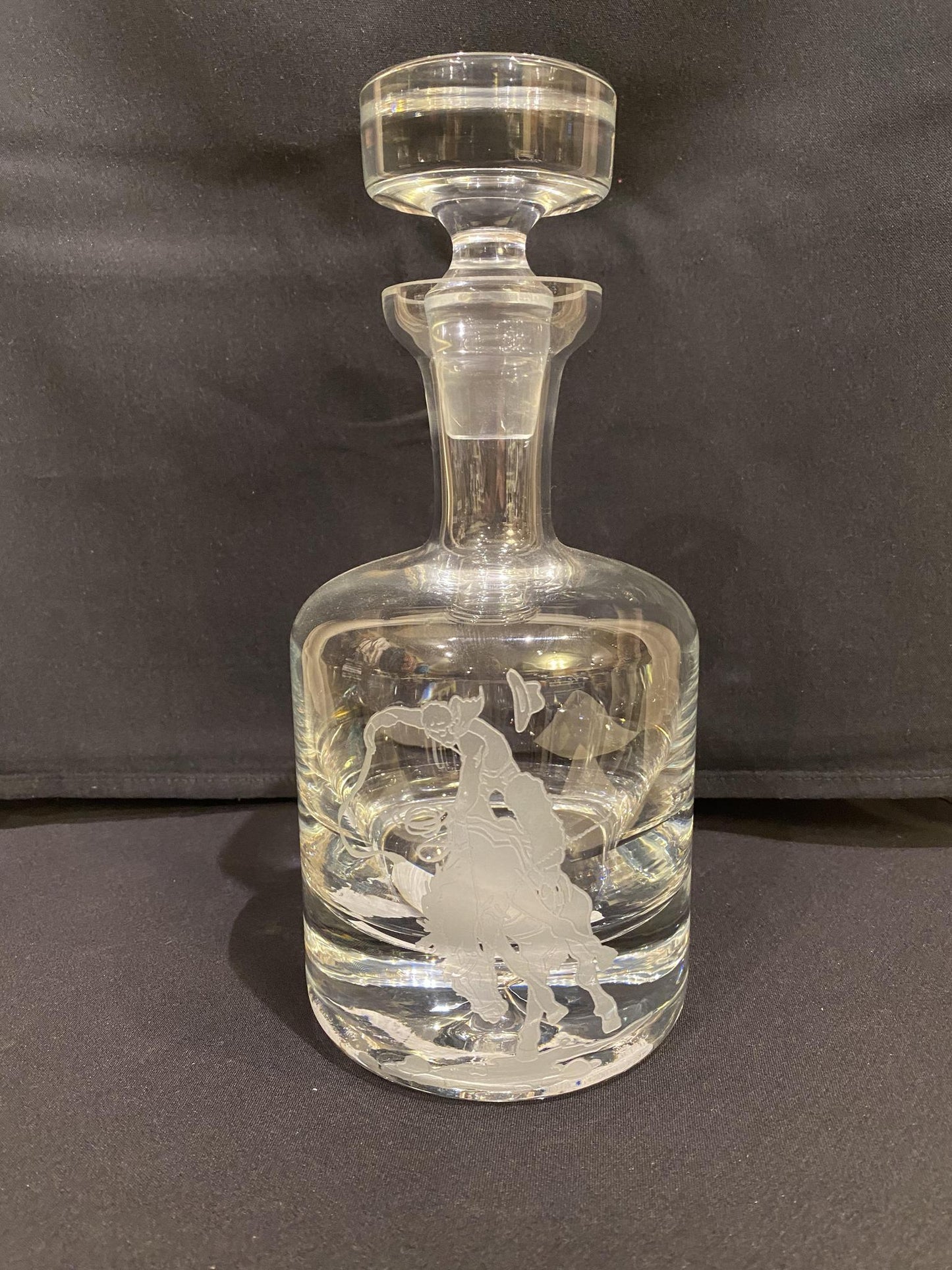 36 oz Crystal Decanter Cowboy