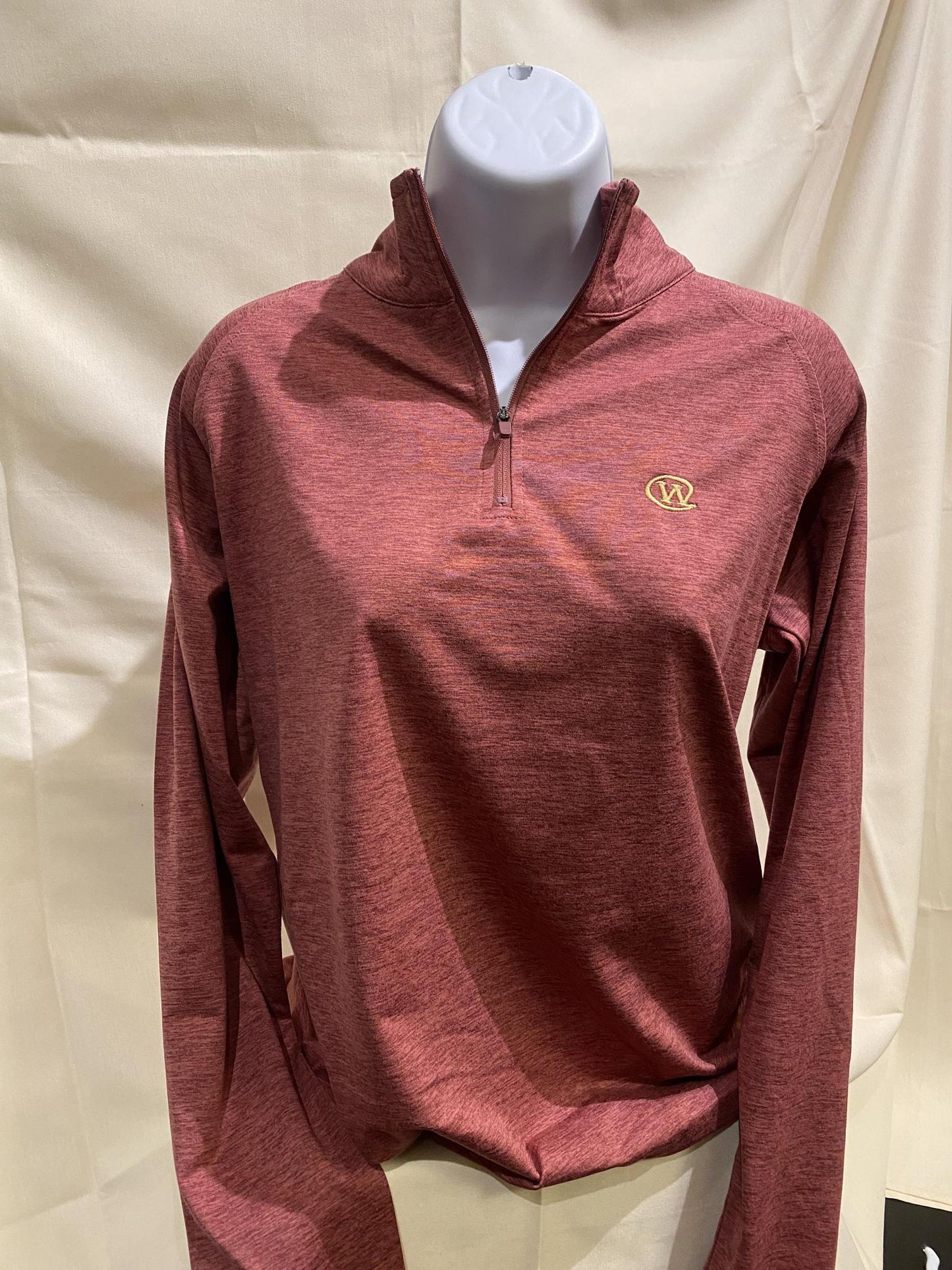 Swerve 1/4 Zip Hawthorn Rose Long Sleeve