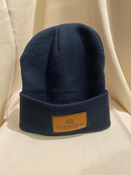 Patch Beanie Hat Navy