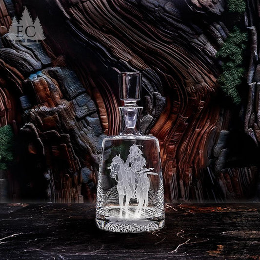 36 oz Crystal Decanter Spirit Rider